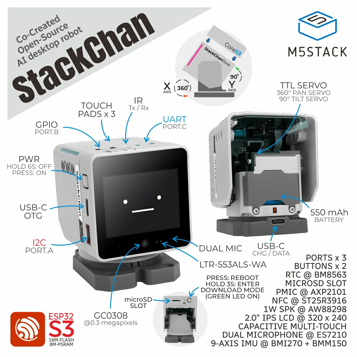 Stack-chan 开源桌面 AI 机器人